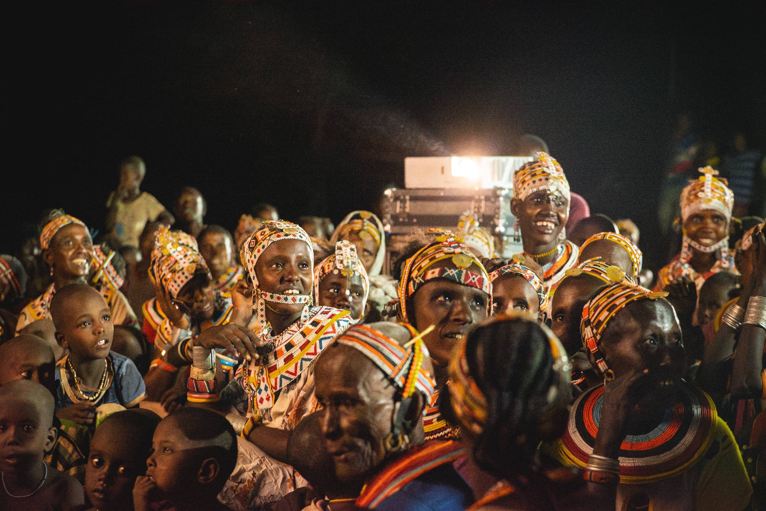 Rendile women at community screening -Kargi desert, Marsabit